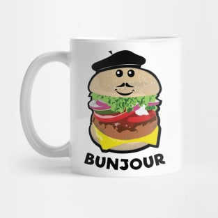 Burger - Bunjour Funny Pun Mug